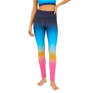 Beach Riot Active Ocean Sunset Piper Leggings Ombre Size Small